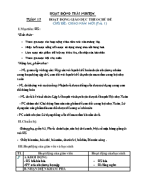 Giáo án Hoạt động trải nghiệm Lớp 2 (Chân trời sáng tạo) - Tuần 17, Chủ đề Chào năm mới (Tiết 1)